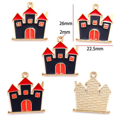 5PCS Halloween Style Theme Jewelry Making Findings Charm #2