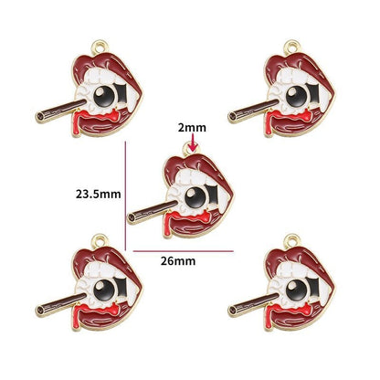 5PCS Halloween Style Theme Jewelry Making Findings Charm #3