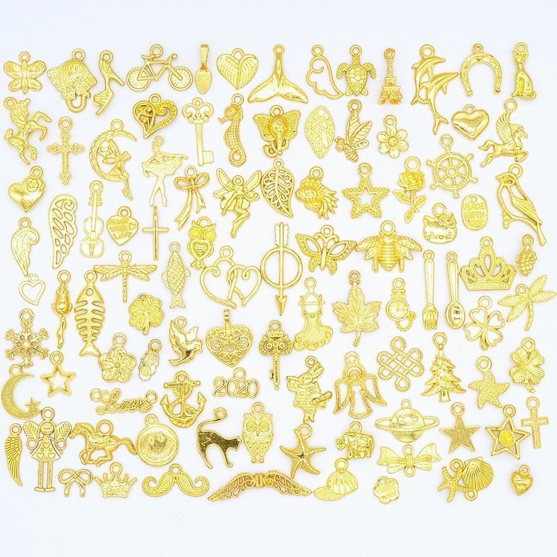 100PCS Assorted Prewter Charms for Jewelry Making