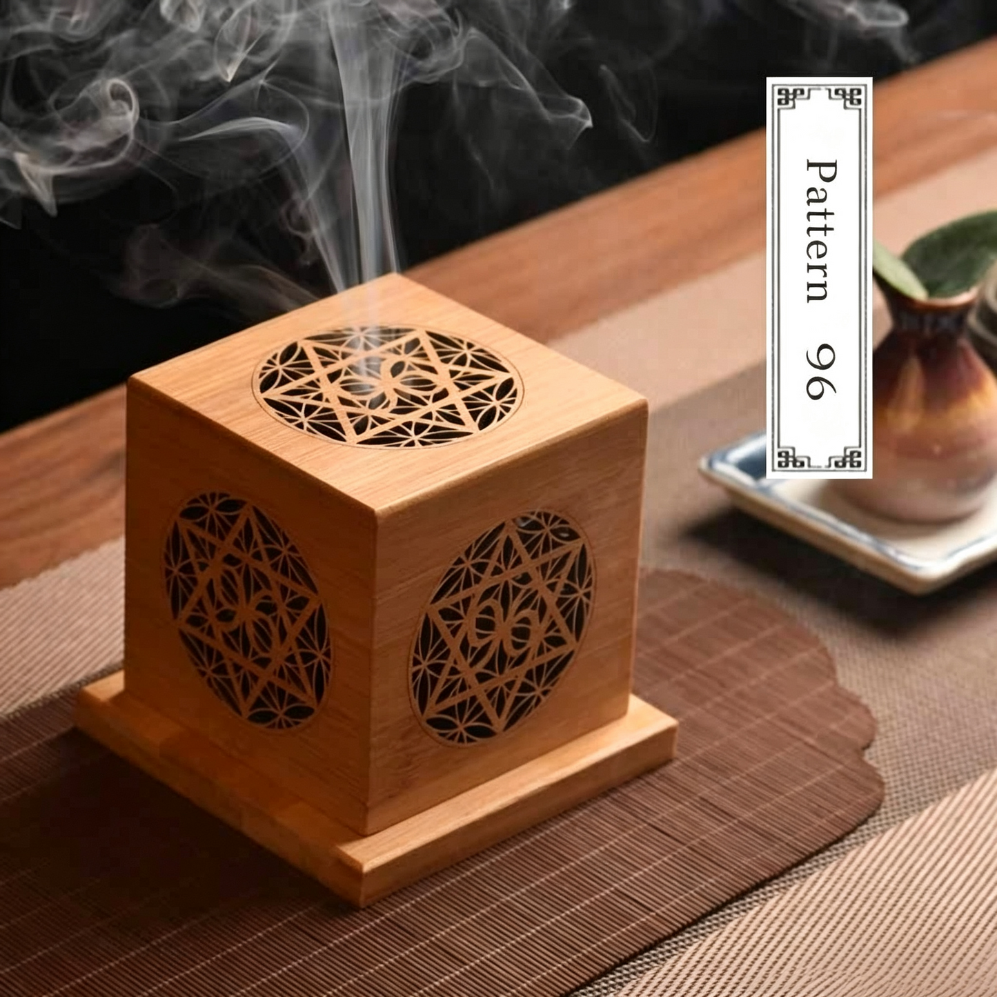 For Sage or Incense Sacred Geometry Hollow Healing Box