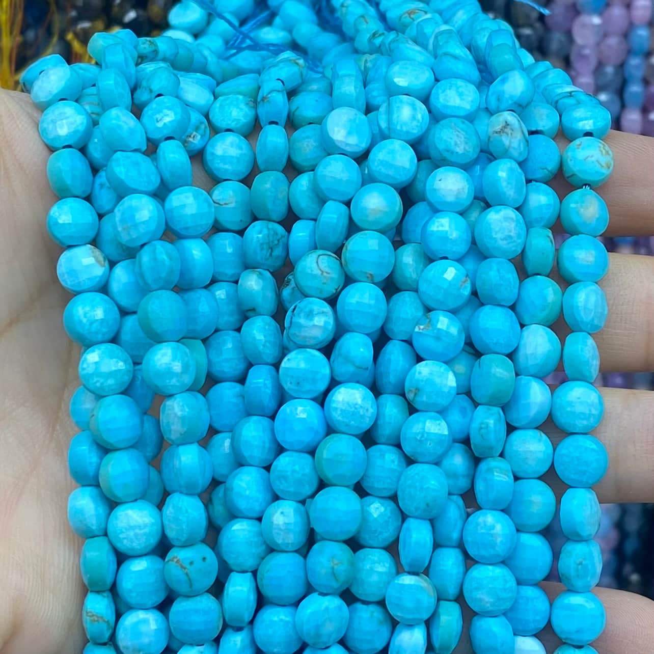 Faceted Cion Beads 6x6mm Quartz/Jasper/Agate/Crystal