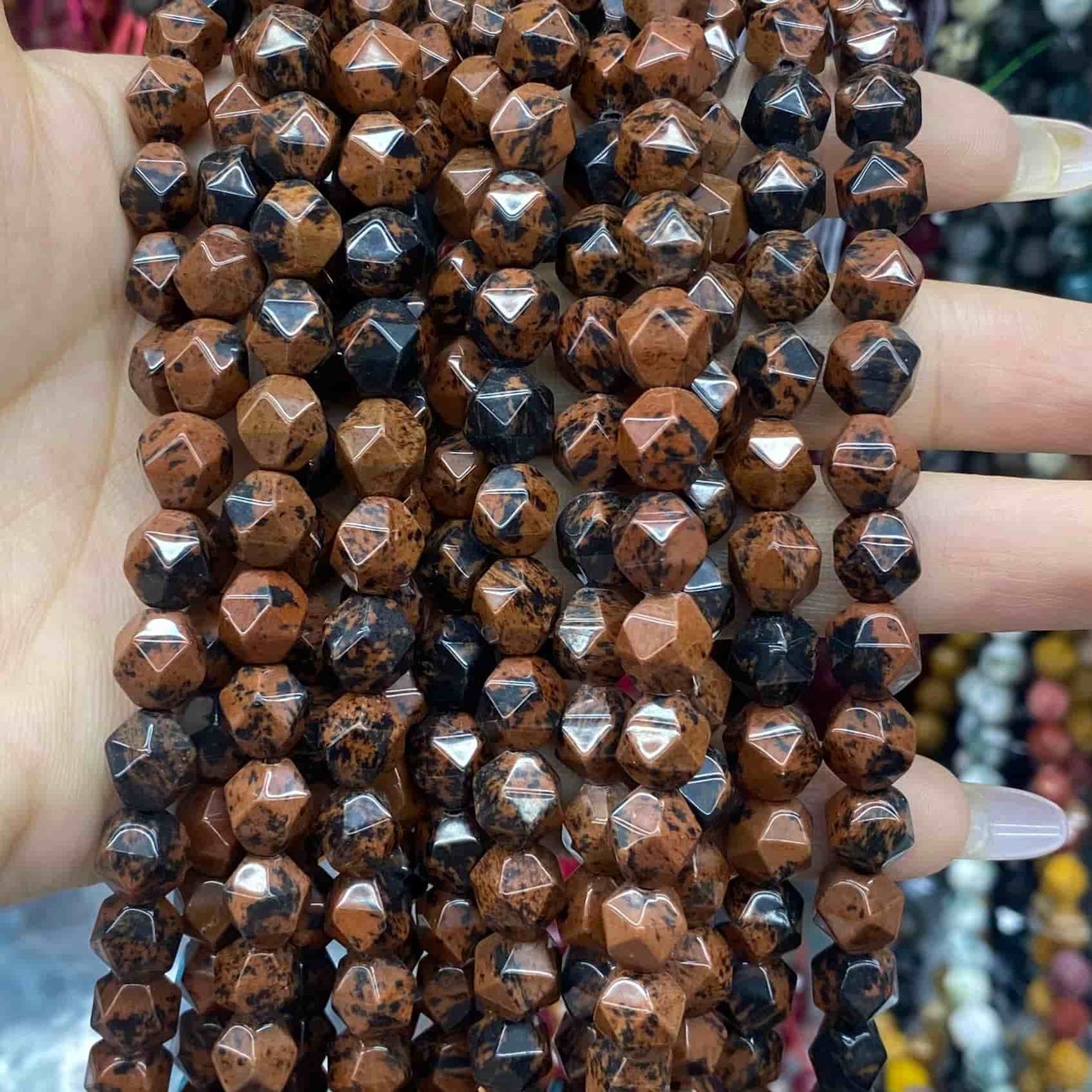 Diamond Faceted Beads 6mm/8mm/10mm Quartz/Jasper/Agate/Crystal