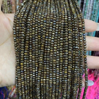 Faceted Rondelle Beads 2x3mm 3x4mm Gemstone/Quartz/Jasper/Agate