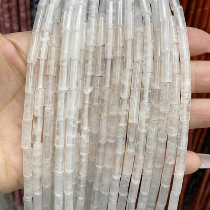Cylindrical Tube Beads 4x13mm Quartz/Jasper/Agate/Crystal