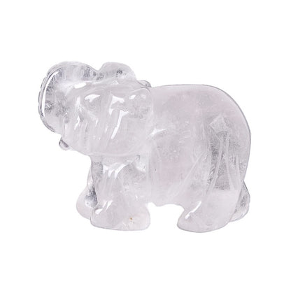 Elephant Figurine Hand Carved Animal Figurine