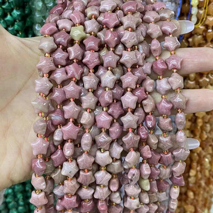 Round Smooth Star Beads 10mm Quartz/Jasper/Agate/Crystal