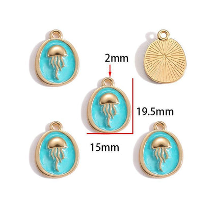 Assorted Ocean Design Charms for Jewelry Making