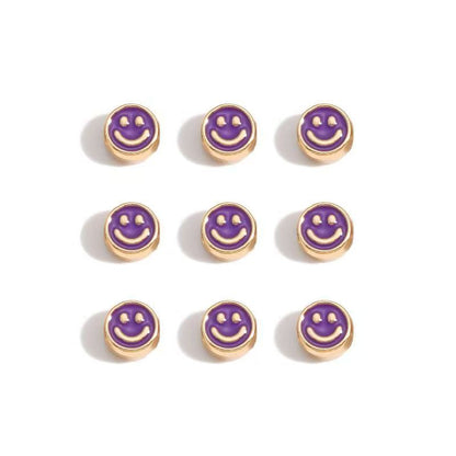 5PCS Colorful Happy Face Jewelry Making Findings Spacer