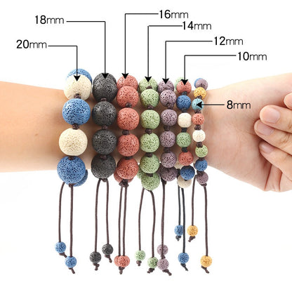 Rainbow Lava Beads Round Beads