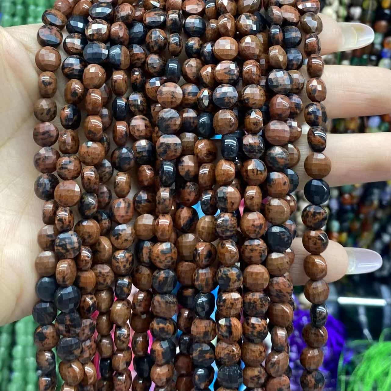 Faceted Cion Beads 6x6mm Quartz/Jasper/Agate/Crystal