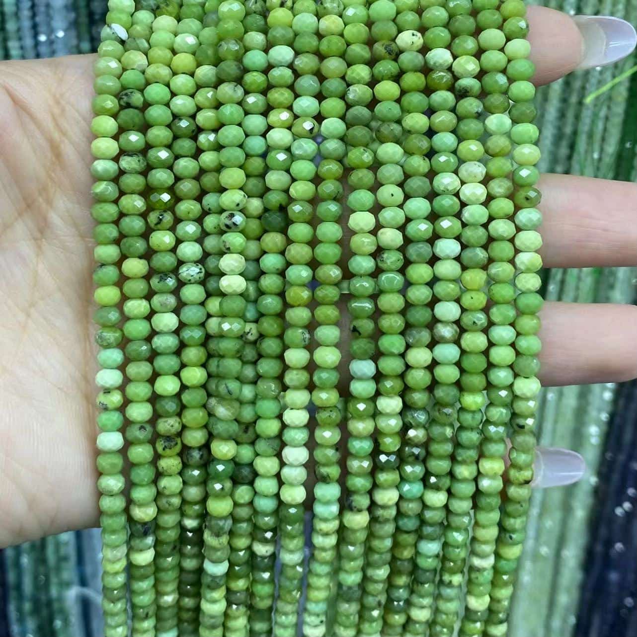 Faceted Rondelle Beads 2x3mm 3x4mm Gemstone/Quartz/Jasper/Agate