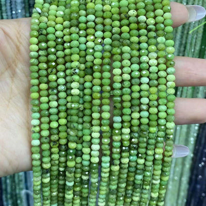 Faceted Rondelle Beads 2x3mm 3x4mm Gemstone/Quartz/Jasper/Agate