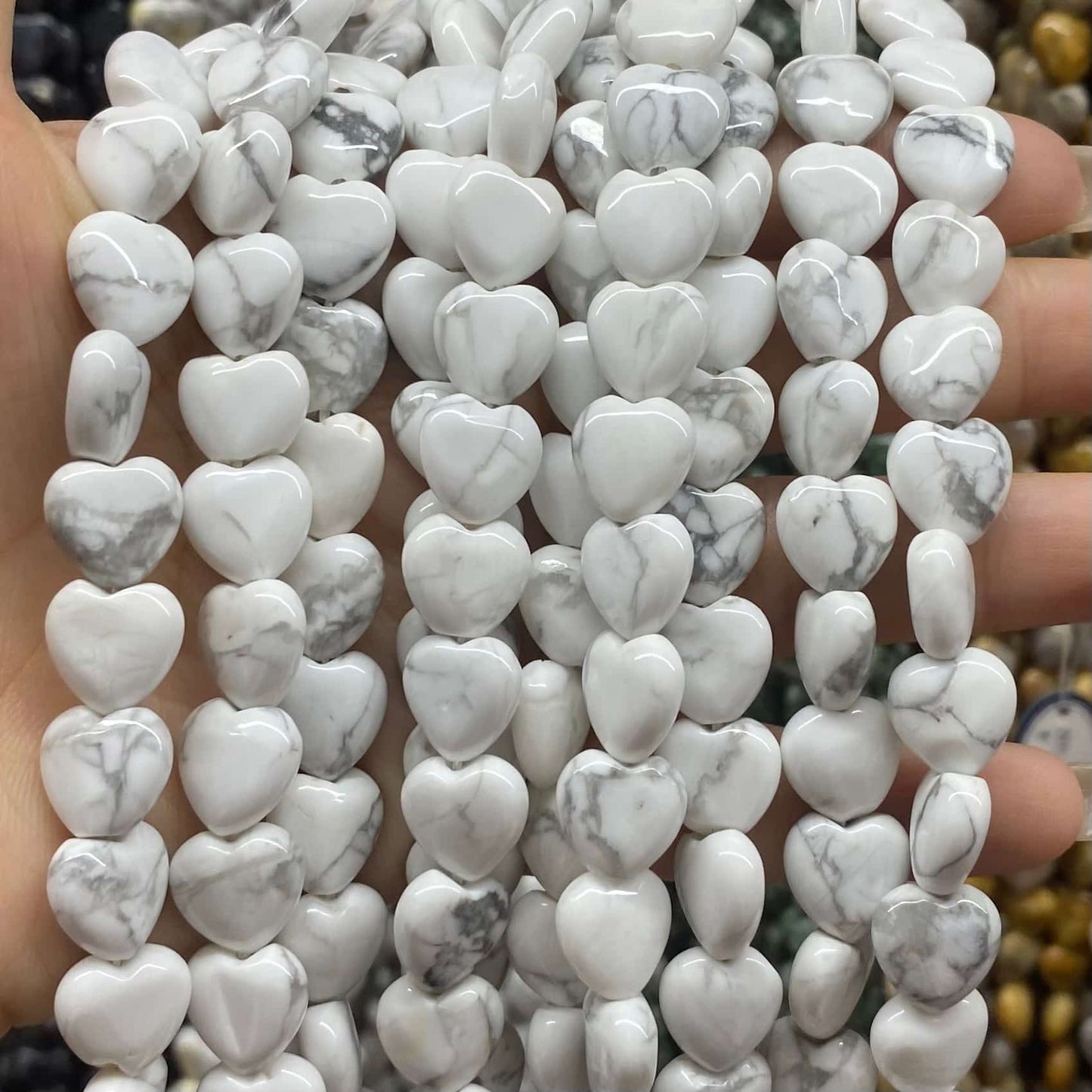 Smooth Heart Shape Beads 10mm/15mm Quartz/Jasper/Agate/Crystal