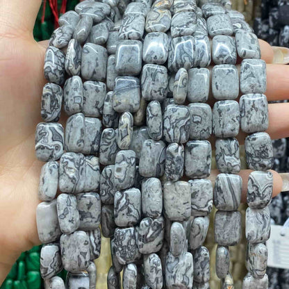 Smooth Rectangle Beads 10x14mm Quartz/Jasper/Agate/Crystal