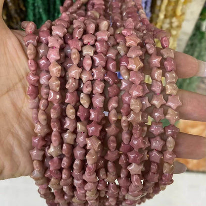 Smooth Star Beads 8mm Quartz/Jasper/Agate/Crystal