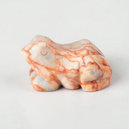 Frog Statue Hand Carved Animal Figurine