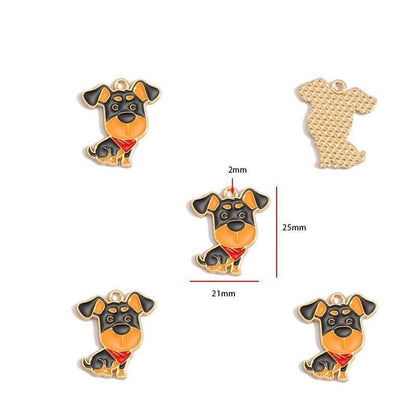5PCS Colorful Poppy Collection Jewelry Making Findings Charm