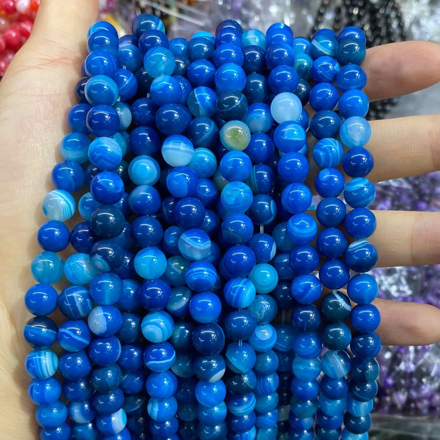 #1 Round Aagte Beads 6mm/8mm/10mm/12mm