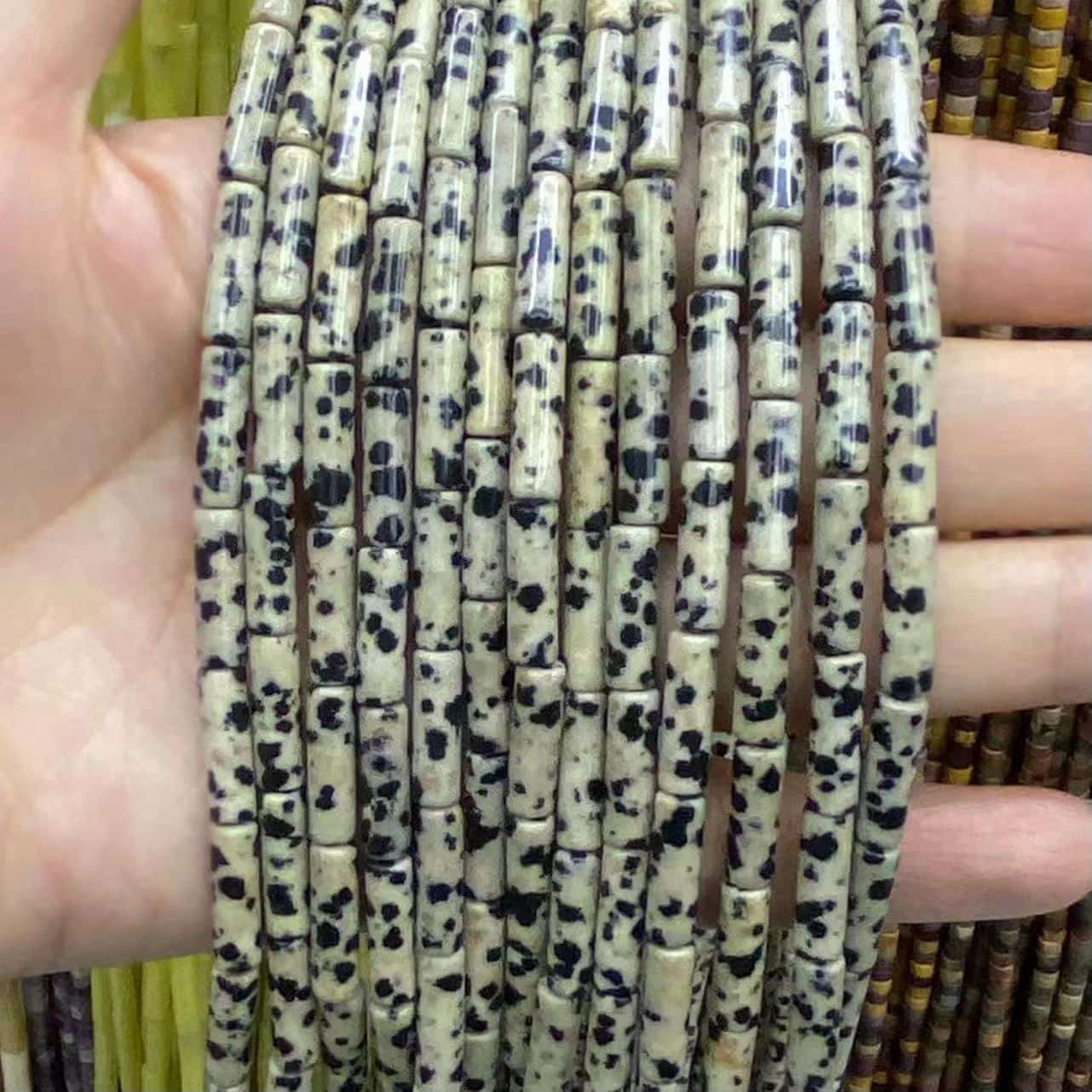 Cylindrical Tube Beads 4x13mm Quartz/Jasper/Agate/Crystal