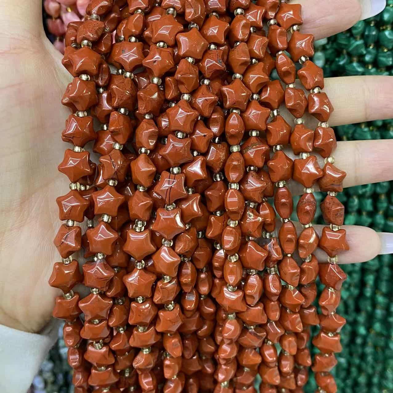 Round Smooth Star Beads 10mm Quartz/Jasper/Agate/Crystal