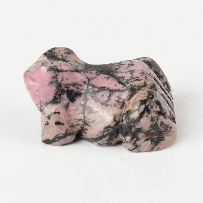 Frog Statue Hand Carved Animal Figurine