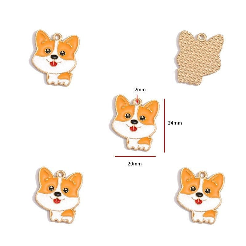 5PCS Colorful Poppy Collection Jewelry Making Findings Charm