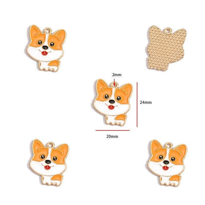 5PCS Colorful Poppy Collection Jewelry Making Findings Charm