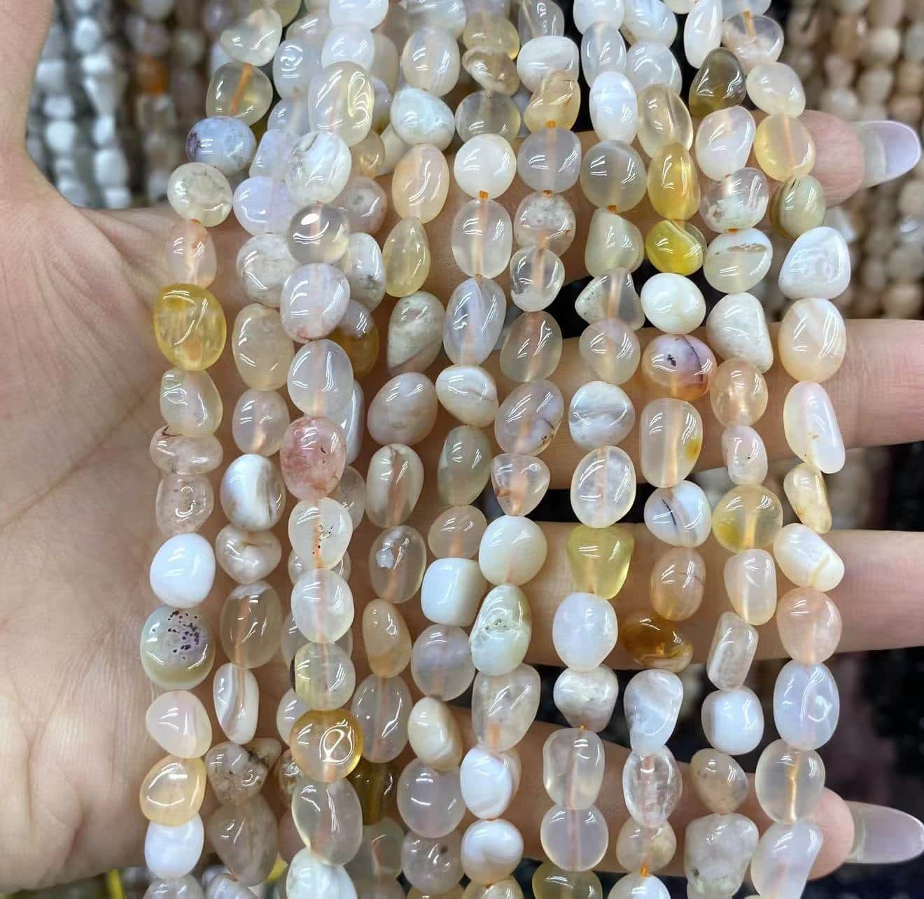 Irregular Smooth Beads 6-8mm Gemstone/Quartz/Jasper/Agate