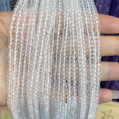 Faceted Rondelle Beads 2x3mm 3x4mm Gemstone/Quartz/Jasper/Agate