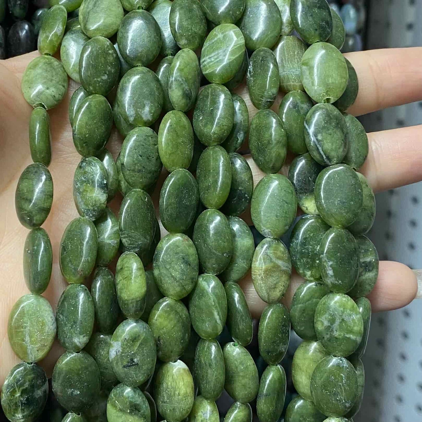 Smooth Flat Oval Beads 10x14mm Quartz/Jasper/Agate/Crystal