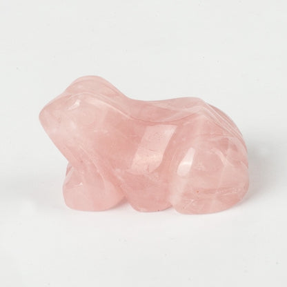 Frog Statue Hand Carved Animal Figurine