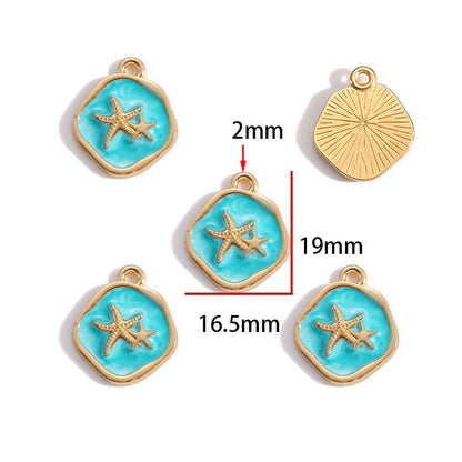 Assorted Ocean Design Charms for Jewelry Making