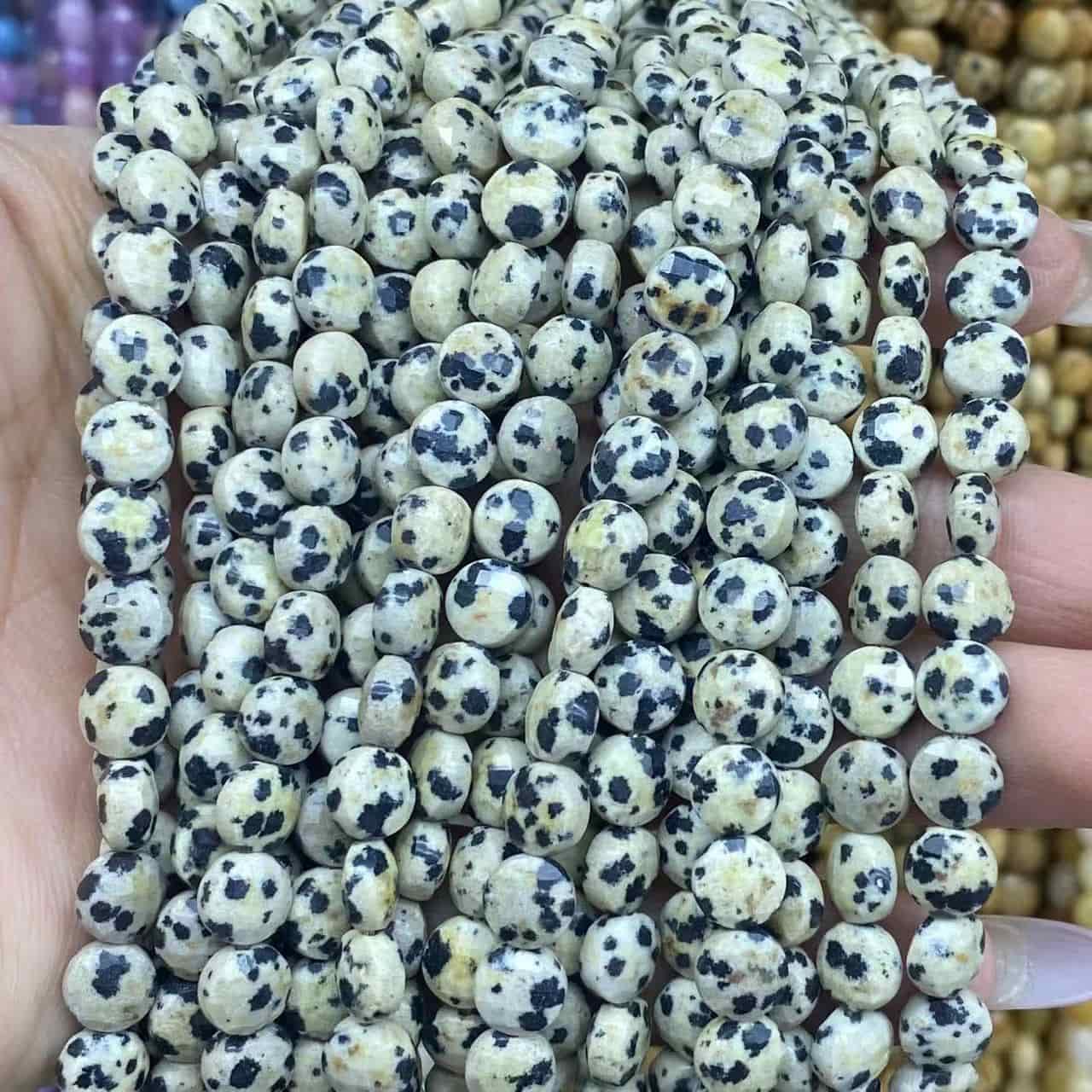 Faceted Cion Beads 6x6mm Quartz/Jasper/Agate/Crystal