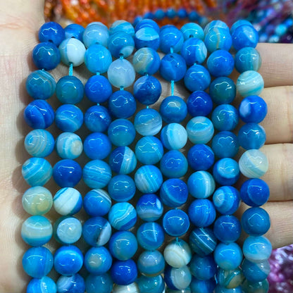 #1 Round Aagte Beads 6mm/8mm/10mm/12mm