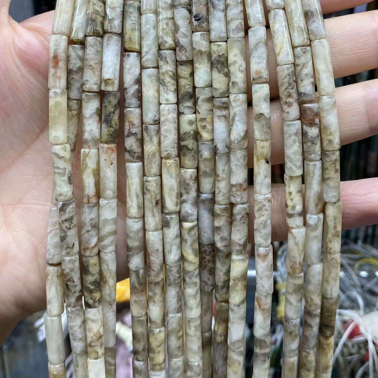 Cylindrical Tube Beads 4x13mm Quartz/Jasper/Agate/Crystal