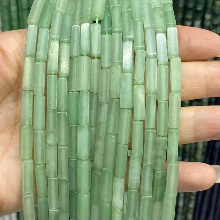 Tube Shape Aventurine Beads