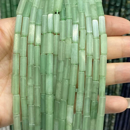 Tube Shape Aventurine Beads