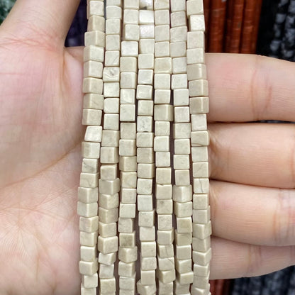 Square Cube Beads 4x4mm Quartz/Jasper/Agate/Crystal