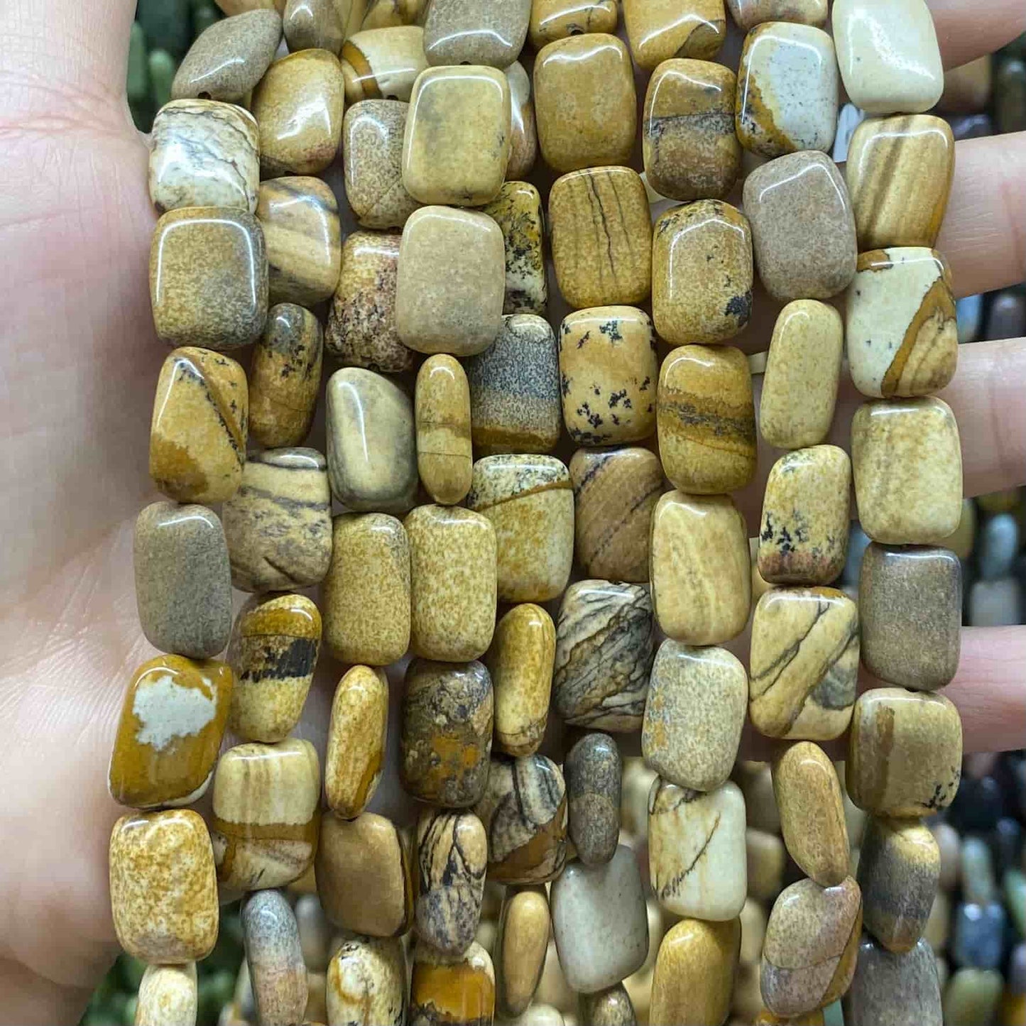 Smooth Rectangle Beads 10x14mm Quartz/Jasper/Agate/Crystal