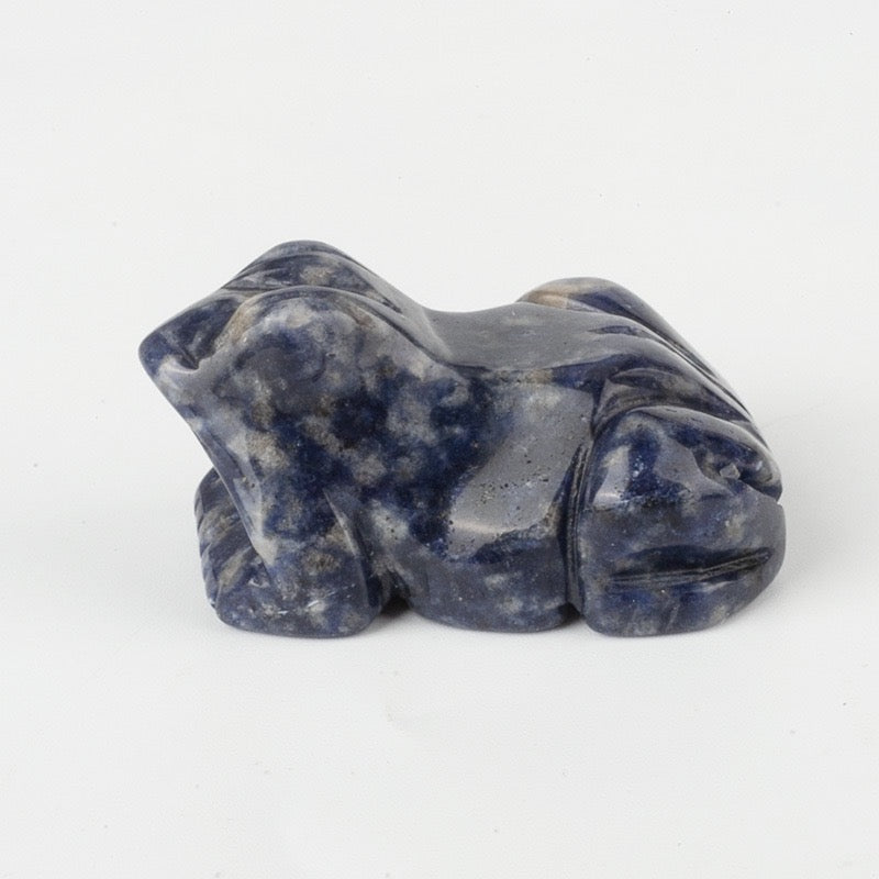 Frog Statue Hand Carved Animal Figurine