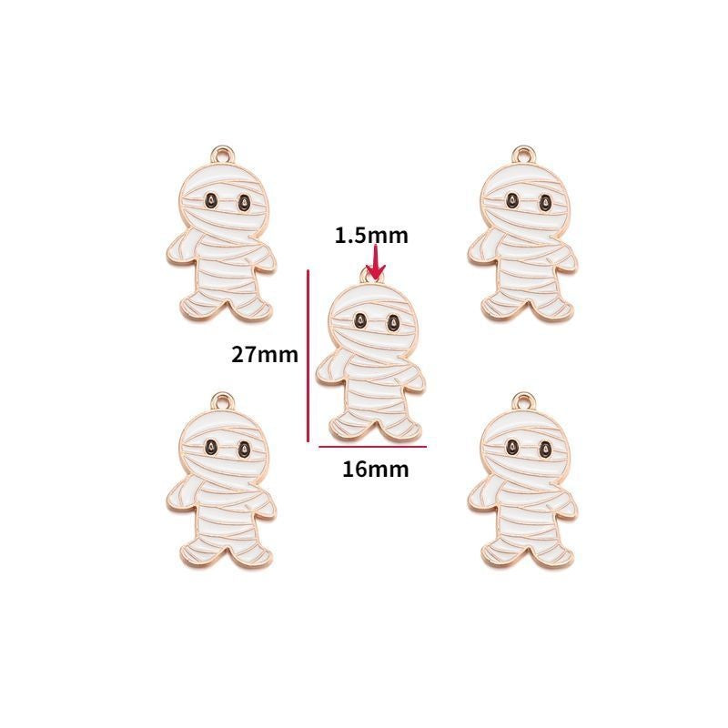 5PCS Halloween Style Theme Jewelry Making Findings Charm #1