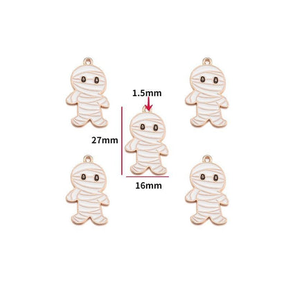5PCS Halloween Style Theme Jewelry Making Findings Charm #1
