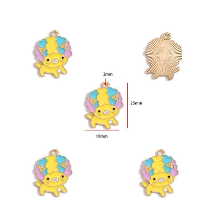 5PCS Colorful Poppy Collection Jewelry Making Findings Charm