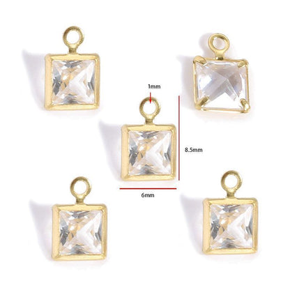 5PCS Crystal Collection Jewelry Making Findings Charm
