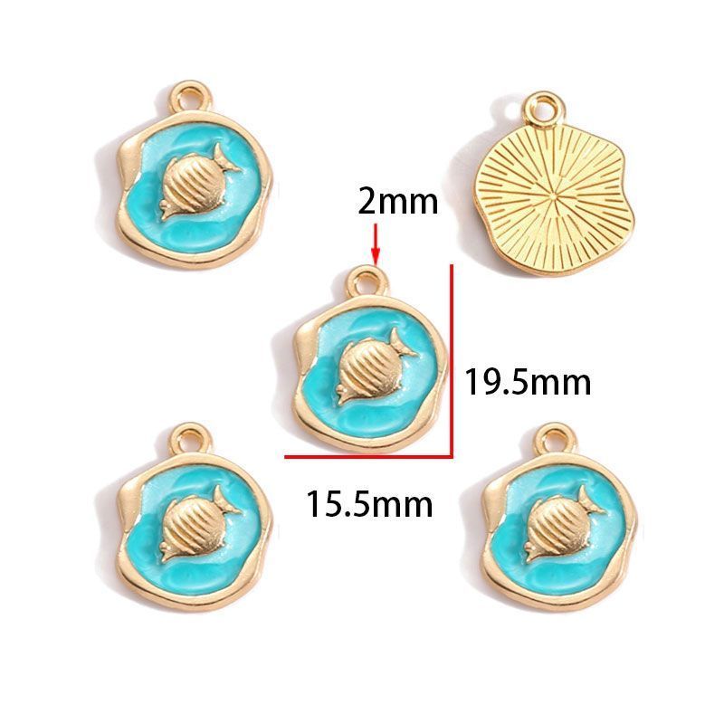 Assorted Ocean Design Charms for Jewelry Making