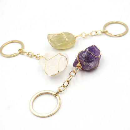 Healing Crystal Keychains