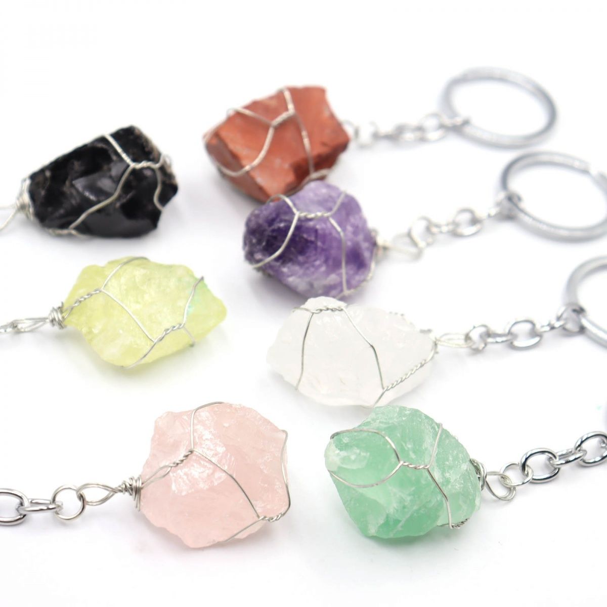 Healing Crystal Keychains