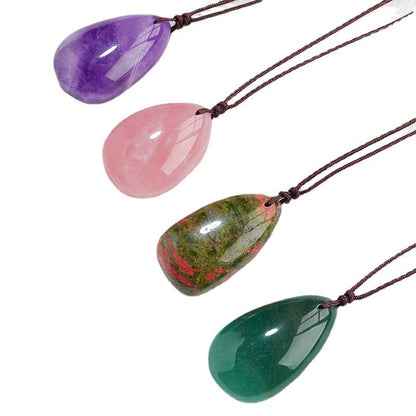 Healing Crystal Semi-Precious Stone Pendant Necklace