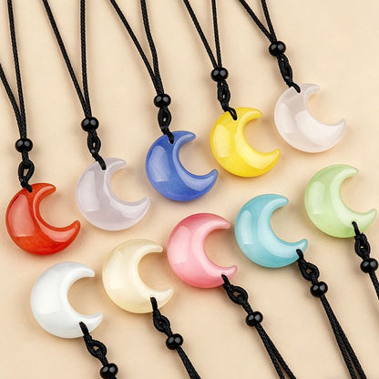 Healing Crystal Cats Eye Stone Pendant Necklace