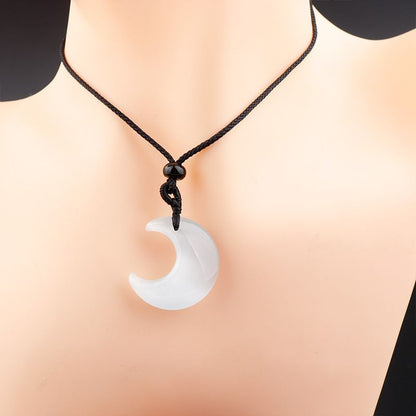 Healing Crystal Cats Eye Stone Pendant Necklace